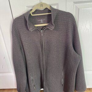 Karen Scott Gray Waffle Lightweight Jacket 2X